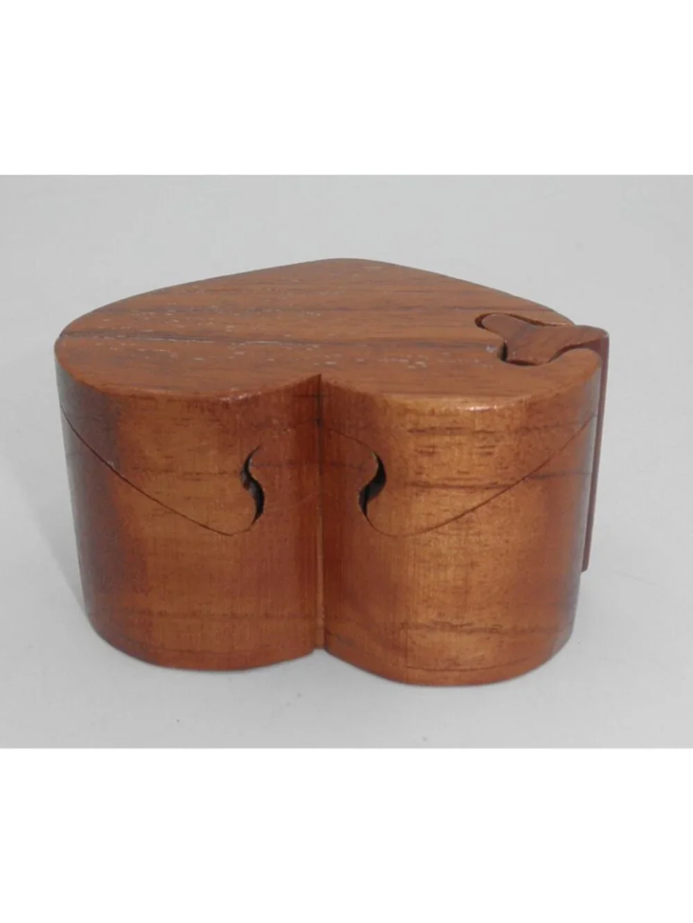 Wood Carved Trinket Keepsake Jewelry Heart Shaped Treasure PUZZLE BOX 4 Piece - Picture 4 of 11